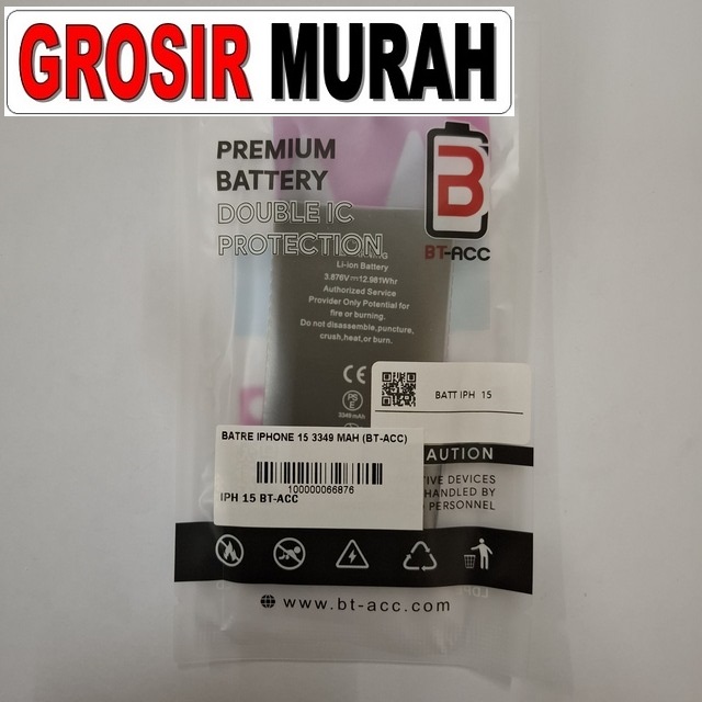 Baterai iPhone 15 BT-ACC 3349mAh