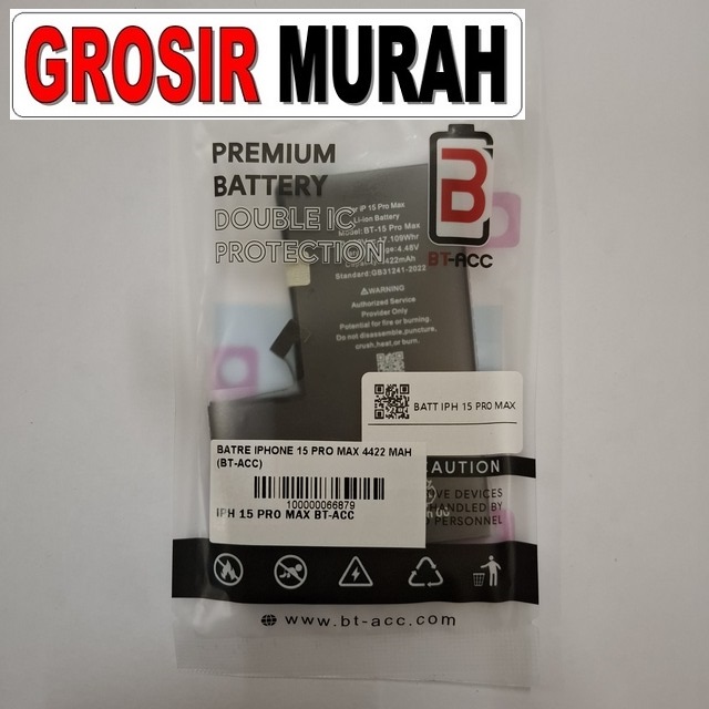 Baterai iPhone 15 Pro Max BT-ACC 4422mAh