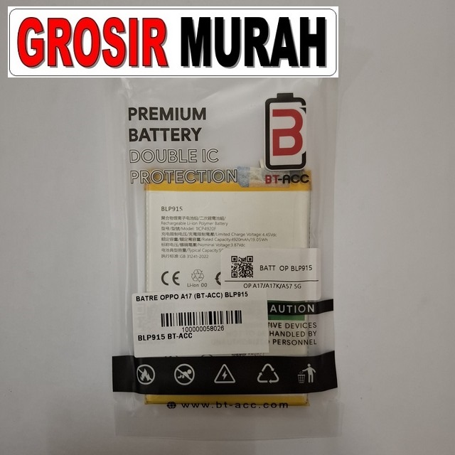Batre Oppo A17 (bt-acc) Blp915