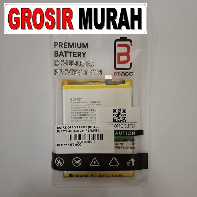 Batre Oppo A9 2020 (bt-acc) Blp727 A5 2020 C11 Realme 5