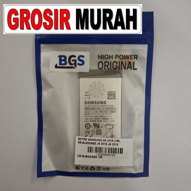Batre Samsung A6 2018 (vb) Eb-bj800abe J8 2018 J6 2018