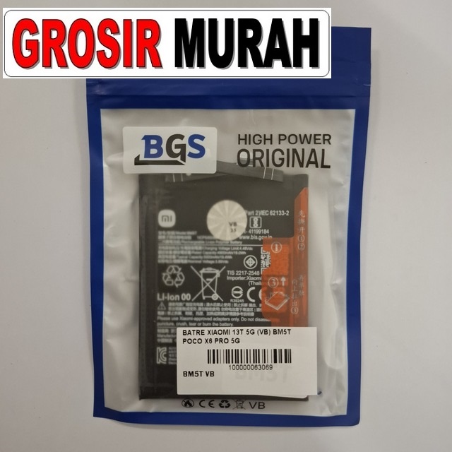 Batre Xiaomi 13T 5G BM5T VB Kompatibel Poco X6 Pro 5G