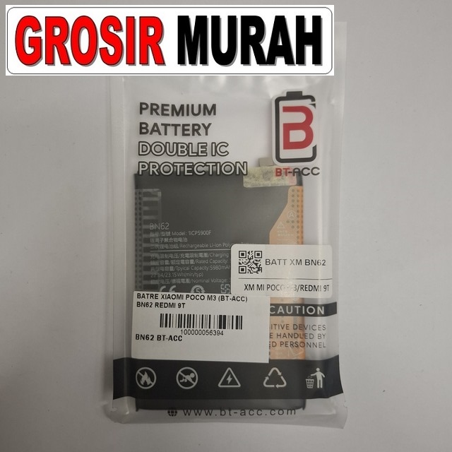 Batre Xiaomi Poco M3 (bt-acc) Bn62 Redmi 9t