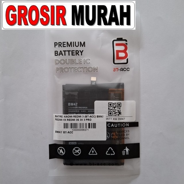 Batre Xiaomi Redmi 3 (bt-acc) Bm47 Redmi 4x Redmi 3s 3x 3 Pro
