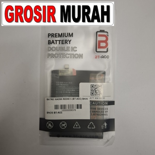 Baterai Xiaomi Redmi 5 BN35 BT-ACC