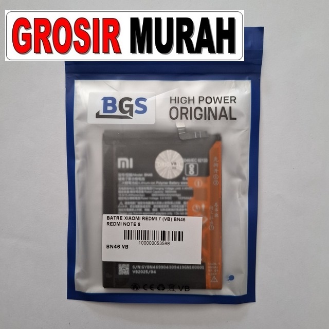 Batre Xiaomi Redmi 7 (vb) Bn46 Redmi Note 8