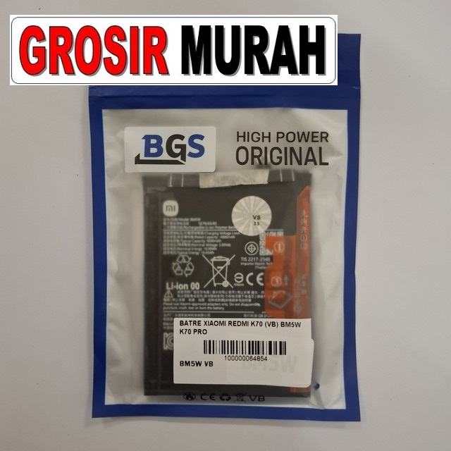 Batre Xiaomi Redmi K70 BM5W VB Kompatibel Redmi K70 Pro