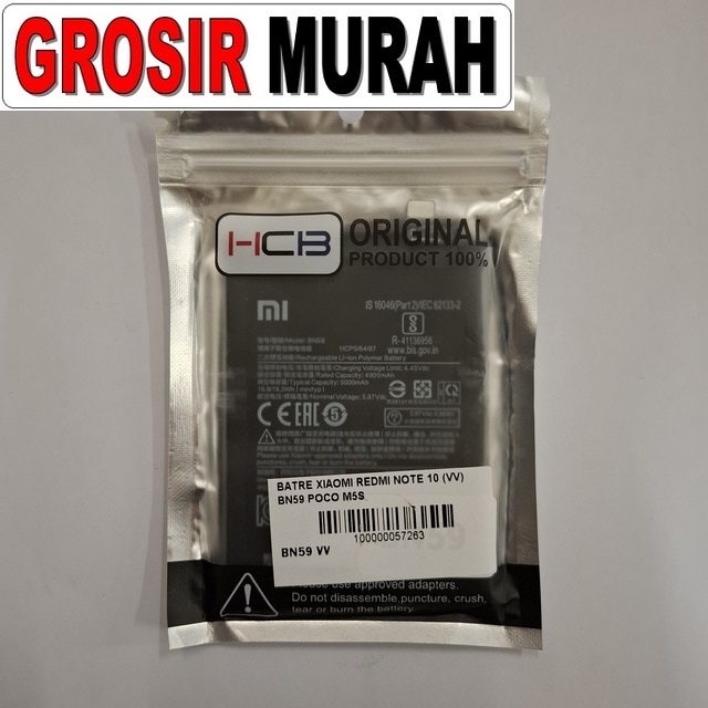 Batre Xiaomi Redmi Note 10 (vv) Bn59 Poco M5s
