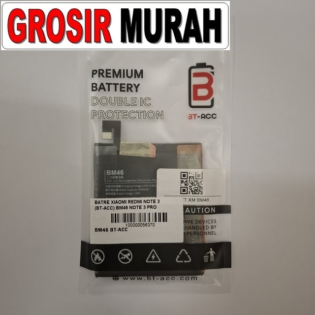 Batre Xiaomi Redmi Note 3 (bt-acc) Bm46 Note 3 Pro