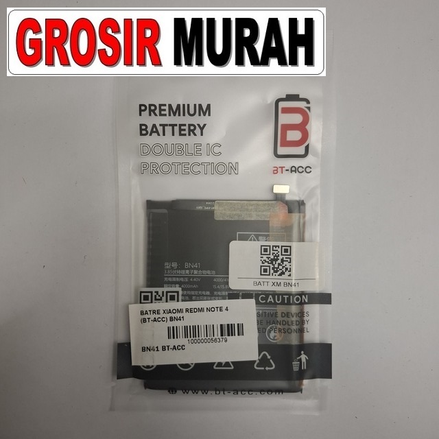 Batre Xiaomi Redmi Note 4 (bt-acc) Bn41