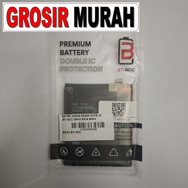Batre Xiaomi Redmi Note 4x (bt-acc) Bn43 Bn38 Bm43