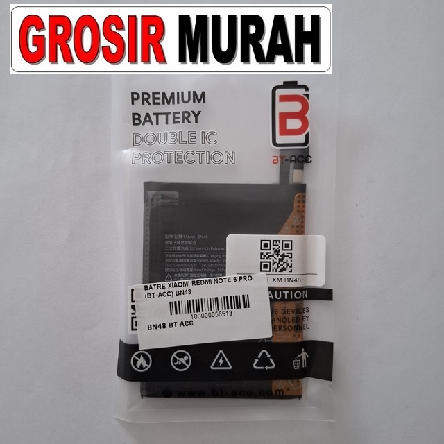 Batre Xiaomi Redmi Note 6 Pro (bt-acc) Bn48