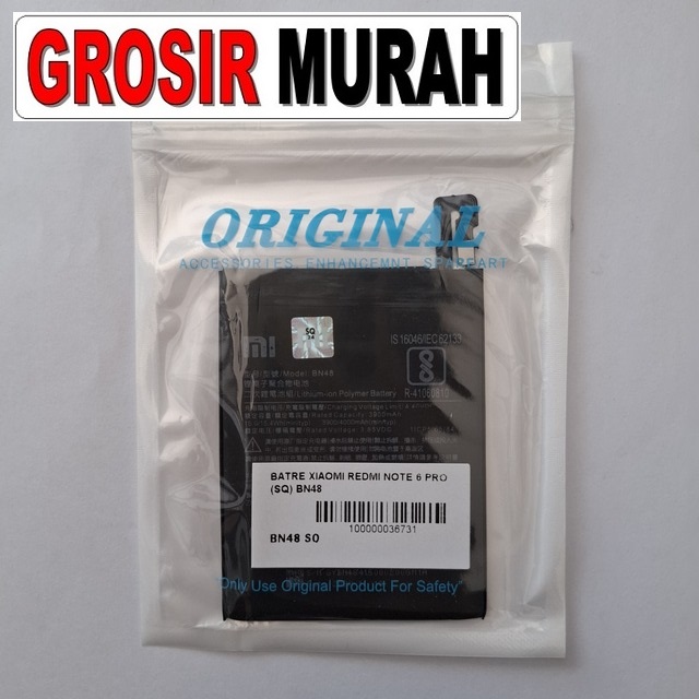 Batre Xiaomi Redmi Note 6 Pro (sq) Bn48