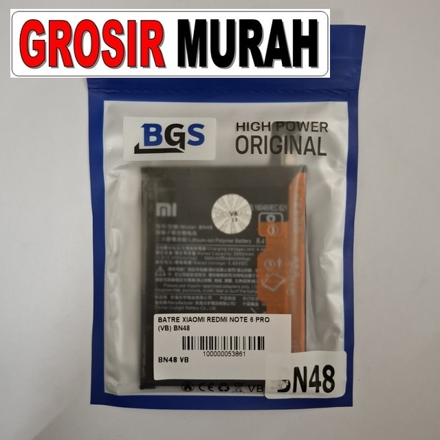 Batre Xiaomi Redmi Note 6 Pro (vb) Bn48