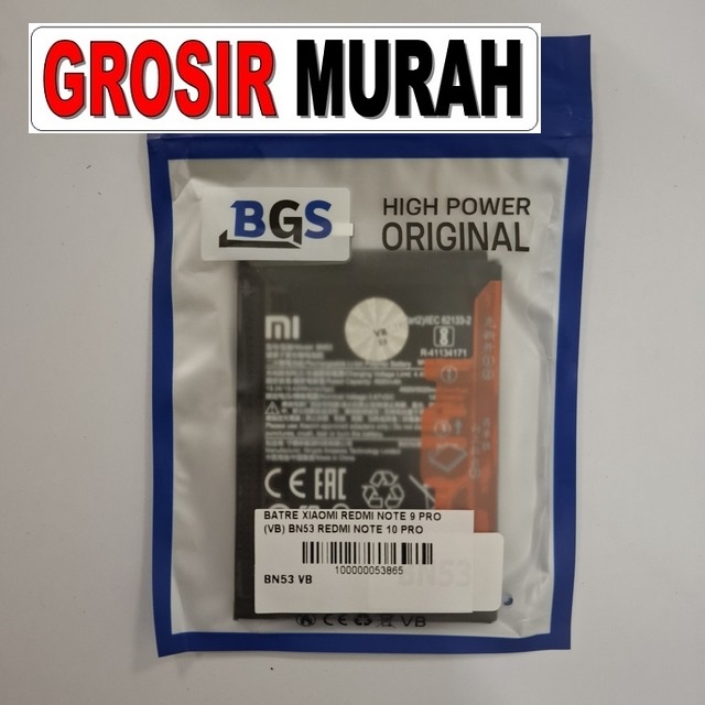 Batre Xiaomi Redmi Note 9 Pro (vb) Bn53 Redmi Note 10 Pro