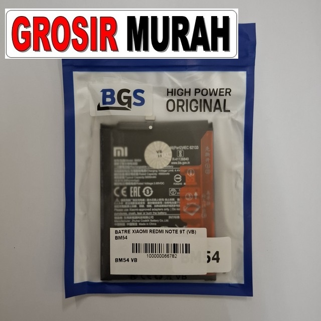 Batre Xiaomi Redmi Note 9t (vb) Bm54