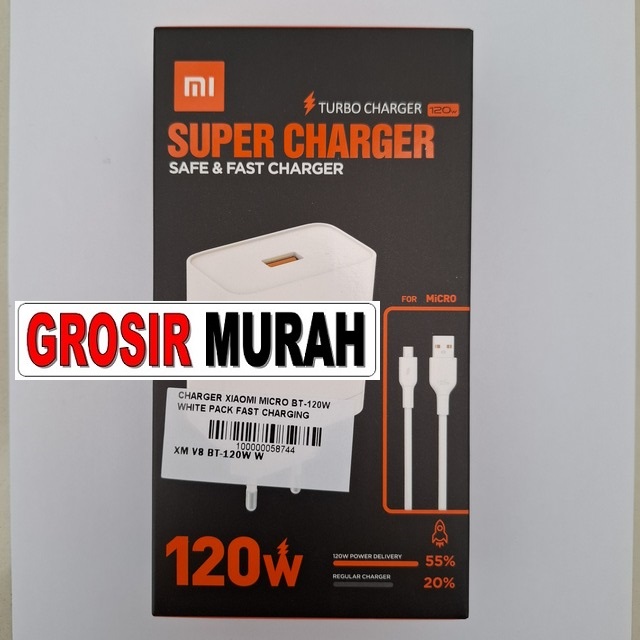Charger Xiaomi Micro Bt-120w White Pack Fast Charging