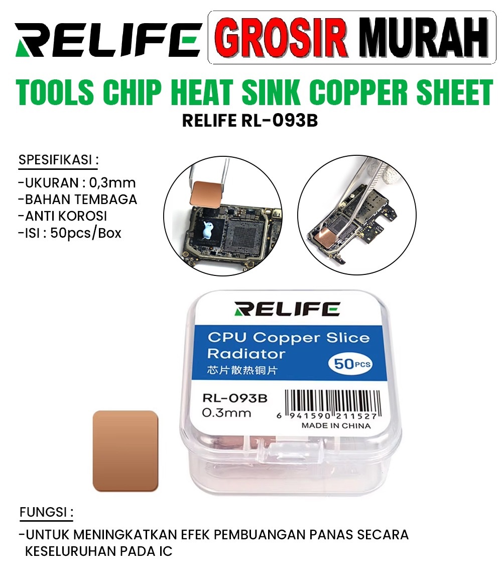 Tool Chip Heat Sink Copper Sheet Relife Rl-093b