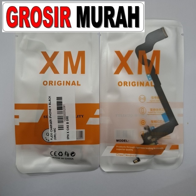 Flexi Charger Iphone X Black (ori) Mic
