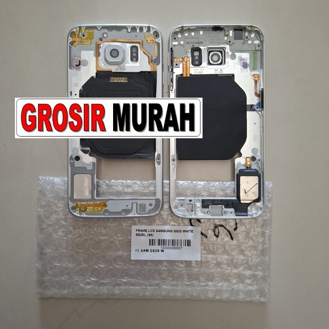 Frame Lcd Samsung G920 White Bezel (s6)