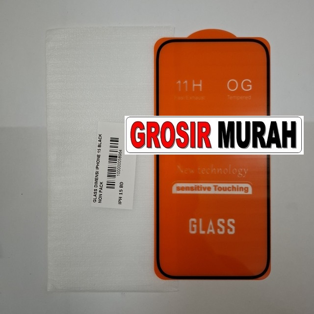 Glass Dimensi Iphone 15 Black Non Pack
