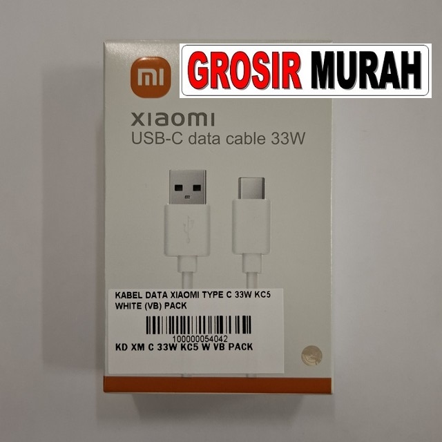 Kabel Data Xiaomi Type C 33w Kc5 White (vb) Pack