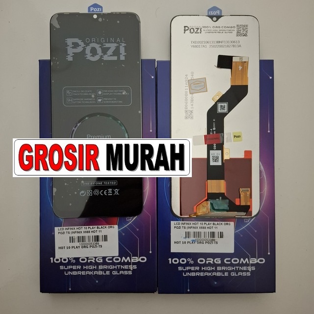 Lcd Infinix Hot 10 Play Black Org Pozi Ts (infinix X688 Hot 11 Play)