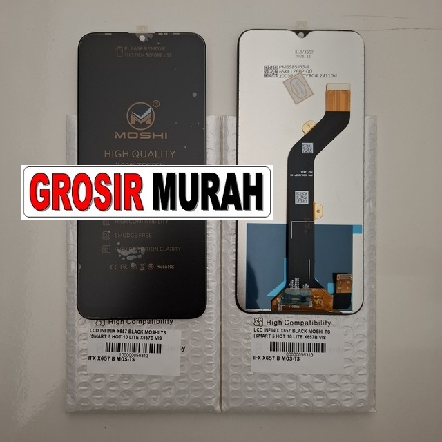Lcd Infinix X657 Black Moshi Ts (smart 5 Hot 10 Lite X657b Vision 1 Plus Vision 1 Pro)