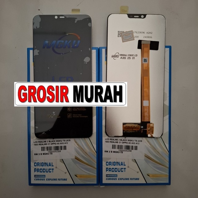 Lcd Realme 2 Black Mgku Ts (a3s 1803 Realme C1 Oppo A5 Ax5 A12e)