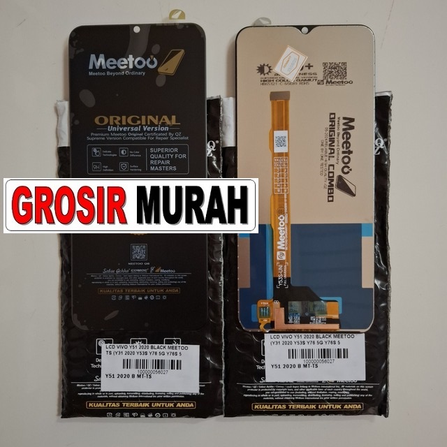 Lcd Vivo Y51 2020 Black Meetoo Ts (y31 2020 Y53s Y76 5g Y76s 5g Y51a Y55s 5g Y31s Y75 Y56)