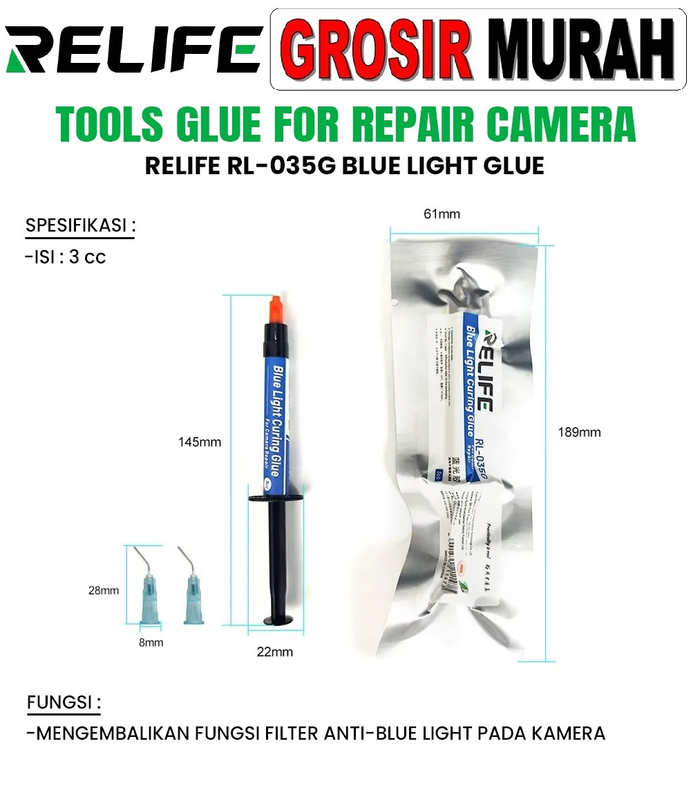 Tool Lem Relife Rl-035g 3ml For Repair Camera Blue Light Glue