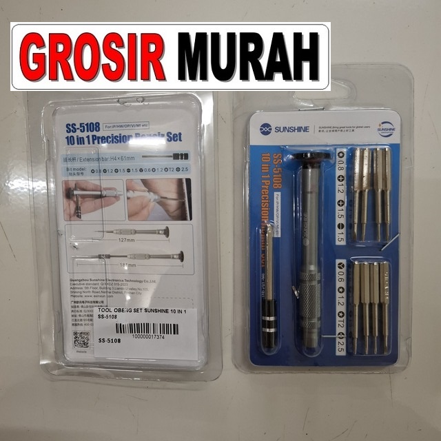 Tool Obeng Set Sunshine 10 In 1 Ss-5108