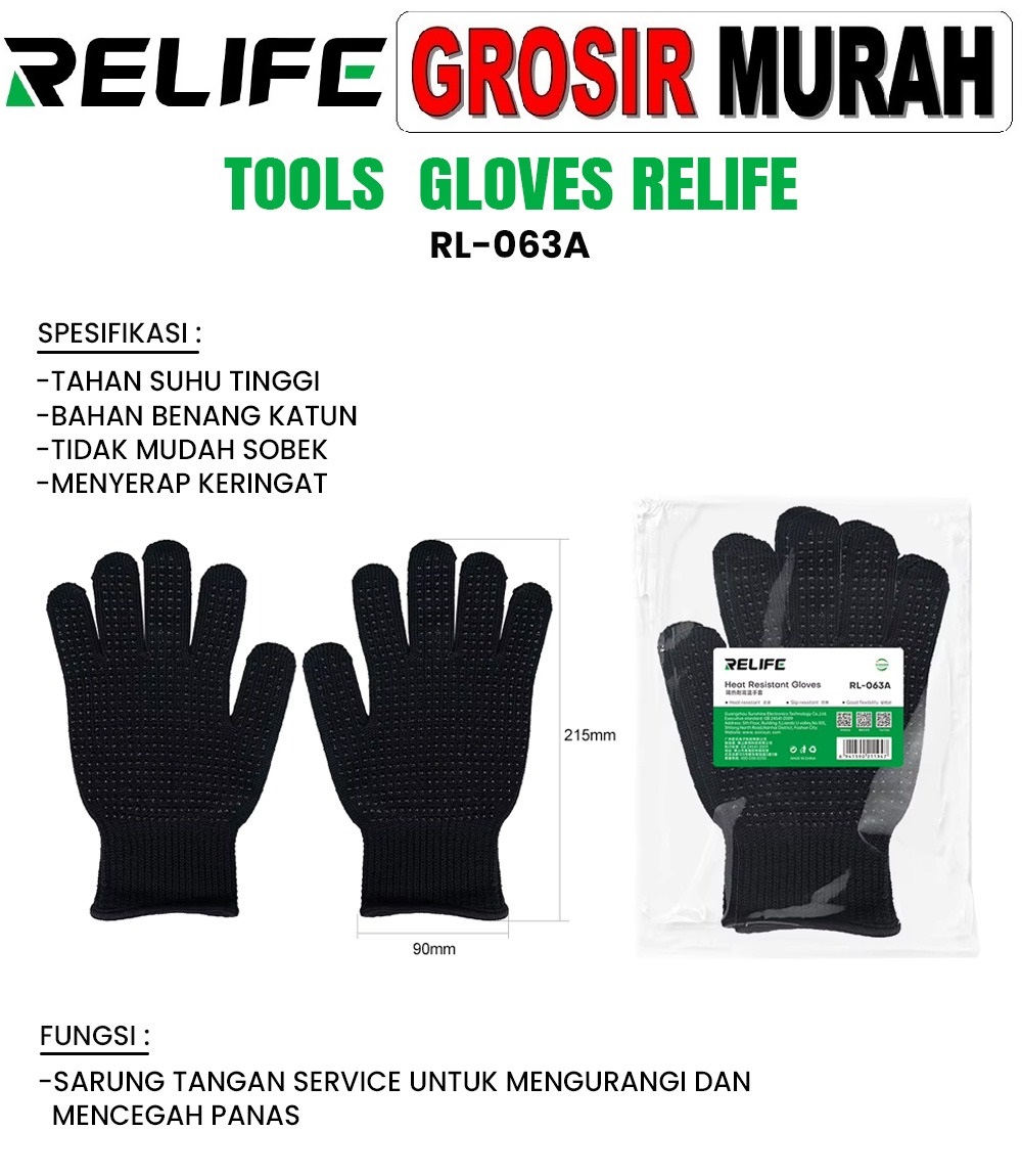 Tool Static Gloves Relife Rl-063a (sarung Tangan)