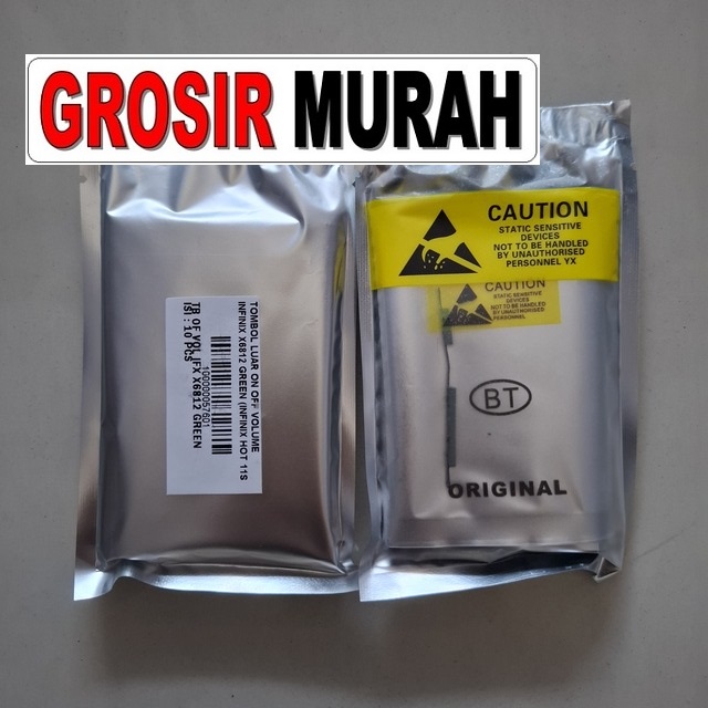 Tombol Luar On Off Volume Infinix X6812 Green (infinix Hot 11s)