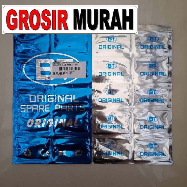 Tombol Luar On Off Volume Oppo A15 Blue (a15s A35 2021)