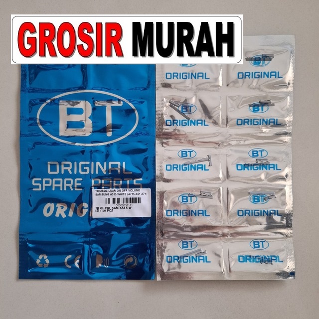 Tombol Luar On Off Volume Samsung A515 White (a715 A51 A71)