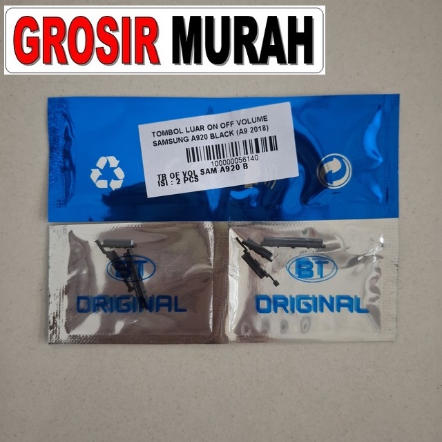 Tombol Luar On Off Volume Samsung A920 Black (a9 2018)