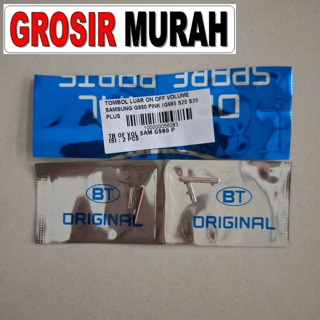 Tombol Luar On Off Volume Samsung G980 Pink (g985 S20 S20 Plus)