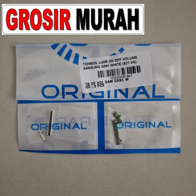 Tombol Luar On Off Volume Samsung G991 White (s21 5g)