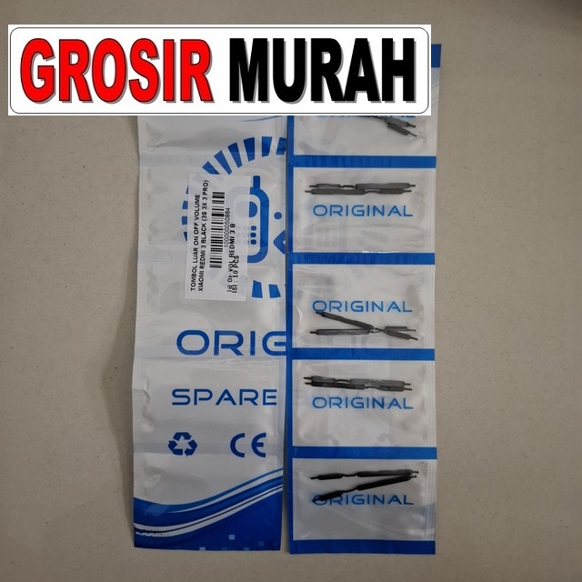 Tombol Luar On Off Volume Xiaomi Redmi 3 Black (3s 3x 3 Pro)