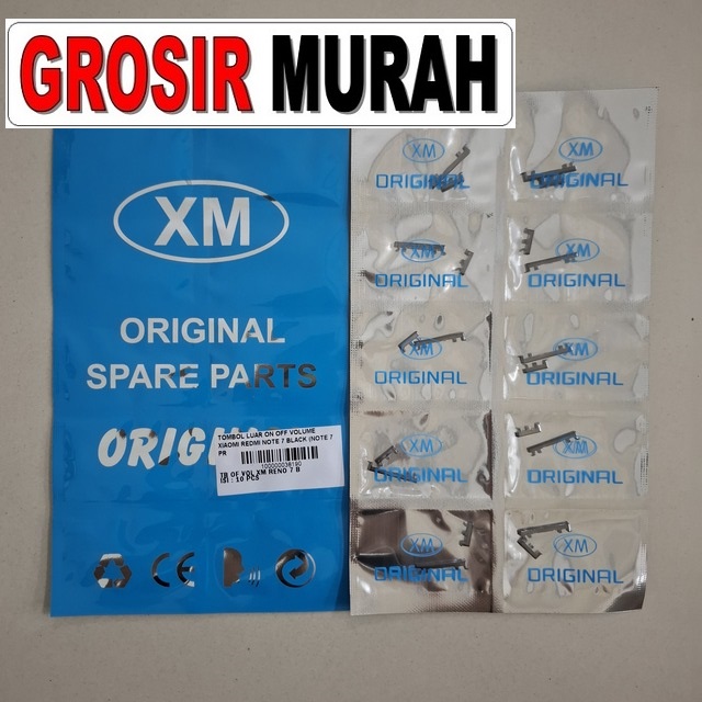 Tombol Luar On Off Volume Xiaomi Redmi Note 7 Black (note 7 Pro)