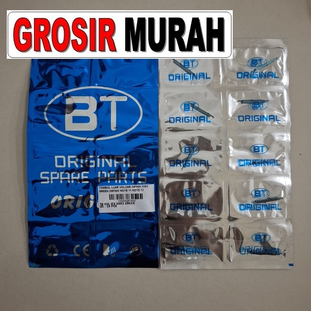 Tombol Luar Volume Infinix X663 Green (infinix Note 11 Note 12)
