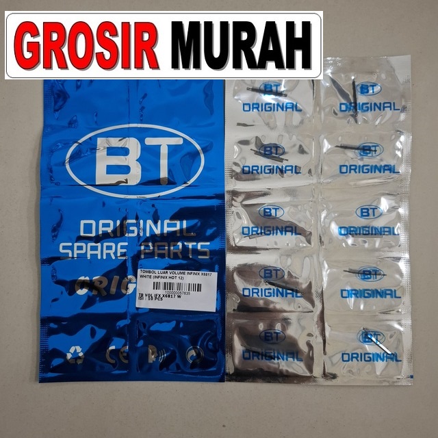 Tombol Luar Volume Infinix X6817 White (infinix Hot 12)