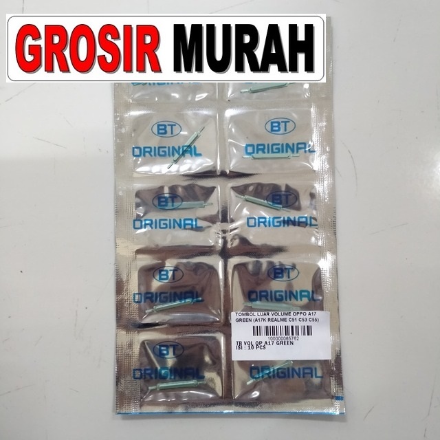 Tombol Luar Volume Oppo A17 Green (a17k Realme C51 C53 C55)