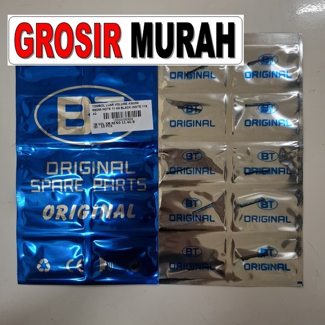 Tombol Luar Volume Xiaomi Redmi Note 11 4g Black (note 11s 4g Poco M4 Pro 4g)