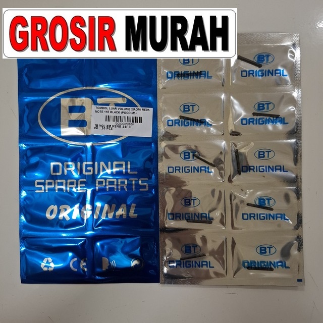 Tombol Luar Volume Xiaomi Redmi Note 11e Black (poco M5)