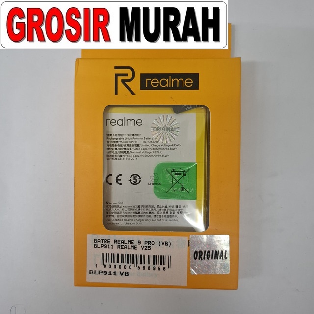 Batre Realme 9 Pro (vb) Blp911 Realme V25
