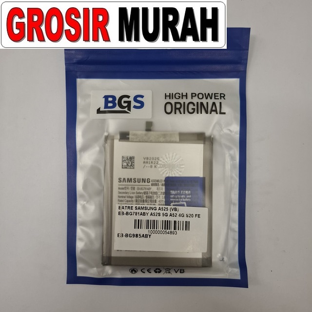 Batre Samsung A525 (vb) Eb-bg781aby A52s 5g A52 4g S20 Fe