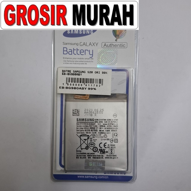 Batre Samsung S20 (99%) Eb-bg980aby