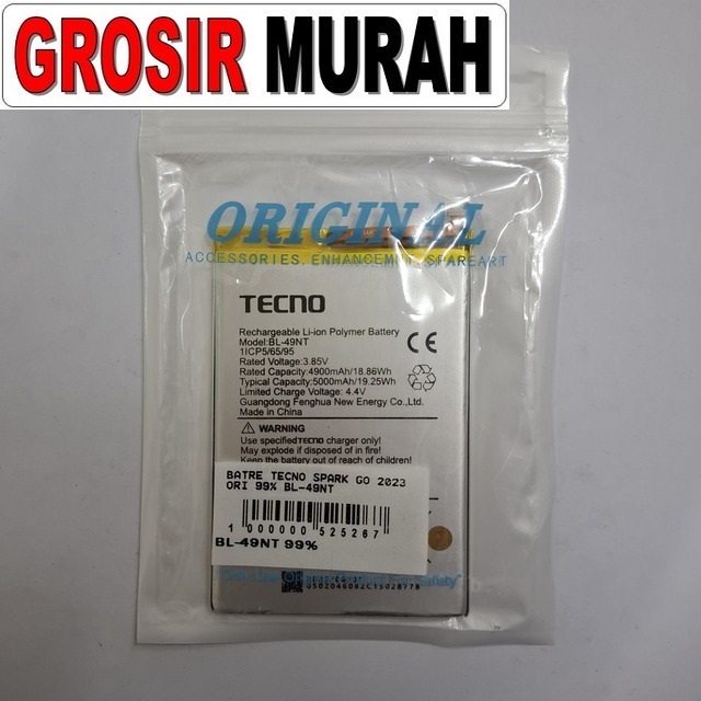 Batre Tecno Spark Go 2023 (99%) Bl-49nt